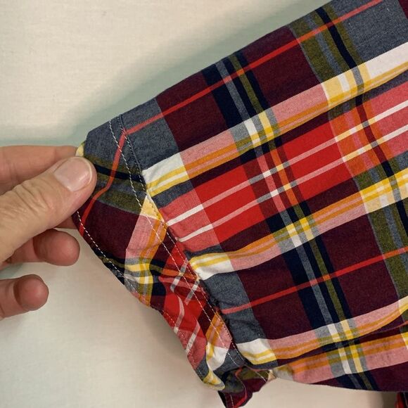 Rocawear Denim Co. Master Builders Red Plaid Cotton SS Snap Front Shirt Size XL - Picture 8 of 16